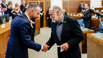 Udělení čestného občanství města Ostrava Ivanu Binarovi. Foto: Jiří Zerzoň